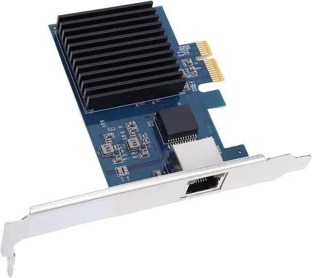 Alt view image 2 of 7 - 10Gbps PCIe Network Card, for Linux, Requires PCI Express x1 Slot Gen 4.0, or Higher (x4, x8, x16), PCI Express Gen 4 X1 to 10 Gigabit Ethernet Adapter