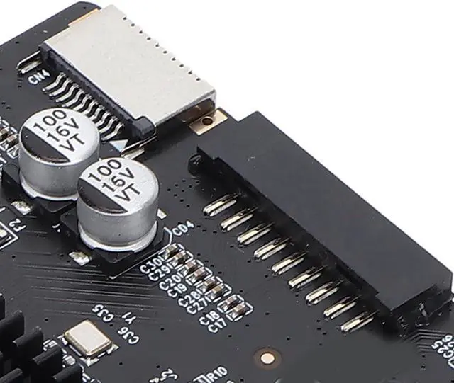 Alt view image 6 of 7 - Hard Disk Expansion Transfer PCIE 1x to USB 3.1 Adapter Card, Connector 1: USB 3.0 20Pin Socket, Connector 2: USB 3.1 20Pin Front Panel Connector