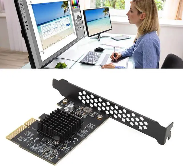Alt view image 6 of 7 - USB 3.2 Gen 2 Expansion Card, 20Gbps ASM3242 Main Control Type C PCIE to USB 3.2 Expansion Card for 10 11 for OS X Laptop, PCIE to USB 3.2 Expansion Card for Desktop Chassis