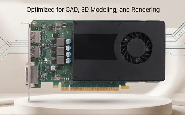 Alt view image 7 of 7 - K2200 Graphics Card, 4GB GDDR5 128 Bit PCIe 2.0 x16 Computer Video Card, 4K Multi Display Support, CAD 3D Modeling Rendering, Low Power Workstation GPU