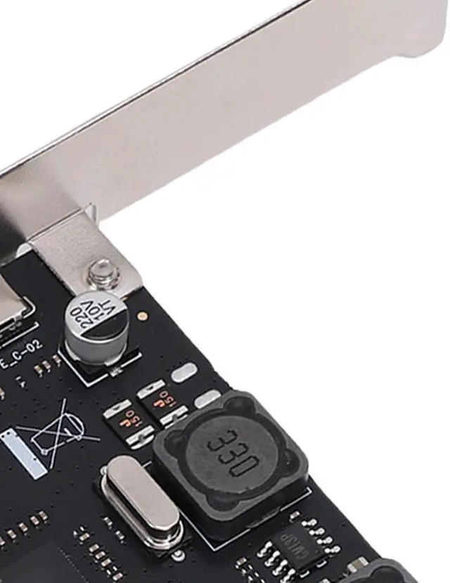 Alt view image 2 of 7 - 5Gbps PCIe to Type C Expansion Card, 2 Port PCIe USB 3.0 Expansion Card for Wins 7, 8, 10, PCIe X1 Interface for PCIE X1, X2, X4, X8, X16