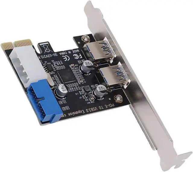 Alt view image 3 of 7 - PCIE High Speed USB 3.0 Expansion Card, 5Gbps, 2 Ports for Desktop Computers, USB 3.0 Expansion Card for PC