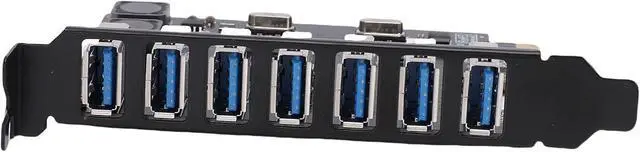 Alt view image 6 of 7 - PCIE USB 3.0 Card 7 Ports PCI E to USB Expansion Card, 5Gbps PCIe USB Hub Controller Adapter for Wins 11/10/8/7