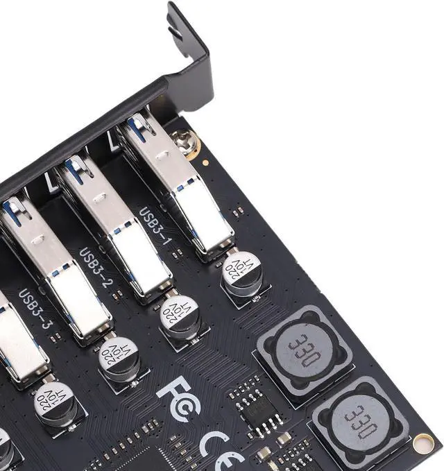 Alt view image 3 of 7 - PCIE USB 3.0 Card 7 Ports PCI E to USB Expansion Card, 5Gbps PCIe USB Hub Controller Adapter for Wins 11/10/8/7