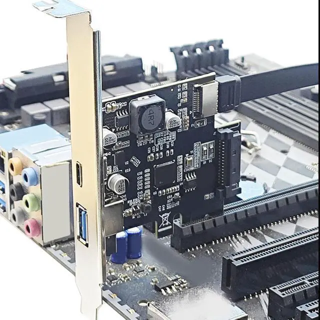 Alt view image 6 of 7 - USB 3.2 Gen1 Expansion Card, USB A, Type C, Type E (A Key), 5Gbps USB PCI Express Expansion Card for Wins 7 8 10 11 2003, for Linux, Plug and Play