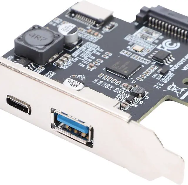 Alt view image 7 of 7 - USB 3.2 Gen1 Expansion Card, USB A, Type C, Type E (A Key), 5Gbps USB PCI Express Expansion Card for Wins 7 8 10 11 2003, for Linux, Plug and Play