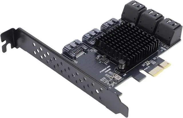 Alt view image 6 of 7 - 1X PCIE Expansion Card for 9-Port Serial ATA3.0 SSD PCIE3.0 GEN3 6Gbps Serial ATA3.0 Adapter Card for Fast Data Transfer and Support