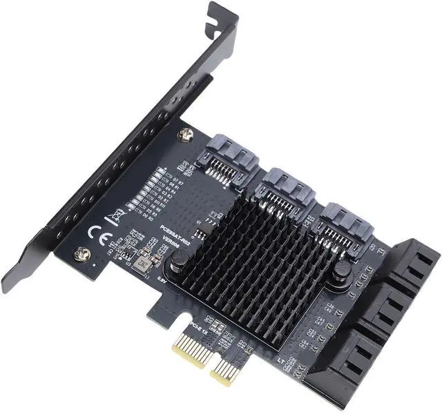 Alt view image 4 of 7 - 1X PCIE Expansion Card for 9-Port Serial ATA3.0 SSD PCIE3.0 GEN3 6Gbps Serial ATA3.0 Adapter Card for Fast Data Transfer and Support