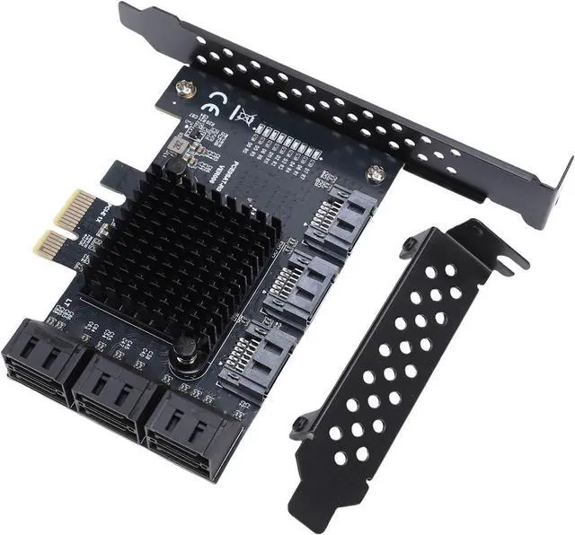 Alt view image 3 of 7 - 1X PCIE Expansion Card for 9-Port Serial ATA3.0 SSD PCIE3.0 GEN3 6Gbps Serial ATA3.0 Adapter Card for Fast Data Transfer and Support