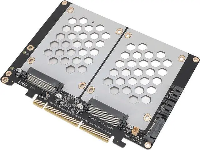 Alt view image 4 of 6 - PCIE 4.0 U.2 Dual SSD Adapter Card with Fast Transmission for High Speed Data Transfer for Professional Users and PC Enthusiasts PCIE4.0 for