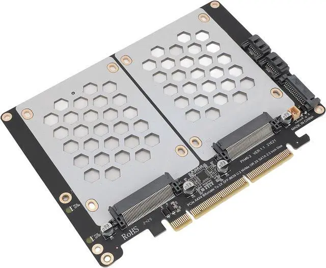 Alt view image 2 of 6 - PCIE 4.0 U.2 Dual SSD Adapter Card with Fast Transmission for High Speed Data Transfer for Professional Users and PC Enthusiasts PCIE4.0 for