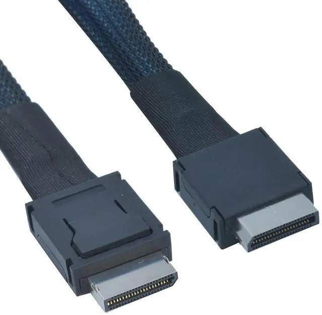 Main image of Cable PCIe 4.0 SFF-8611 4i Male Extension Cable for Oculink eGPU onexGPU Mini PC SSD, 3.3 feet (100 cm)