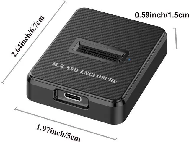 Alt view image 4 of 7 - NVMe M.2 Reader/Writer, M.2 SSD to USB-A/C Reader Adapter Compatible with M.2 (M Key, B+M Key) NVMe Dock, Size for 2280 2260 2242 2230