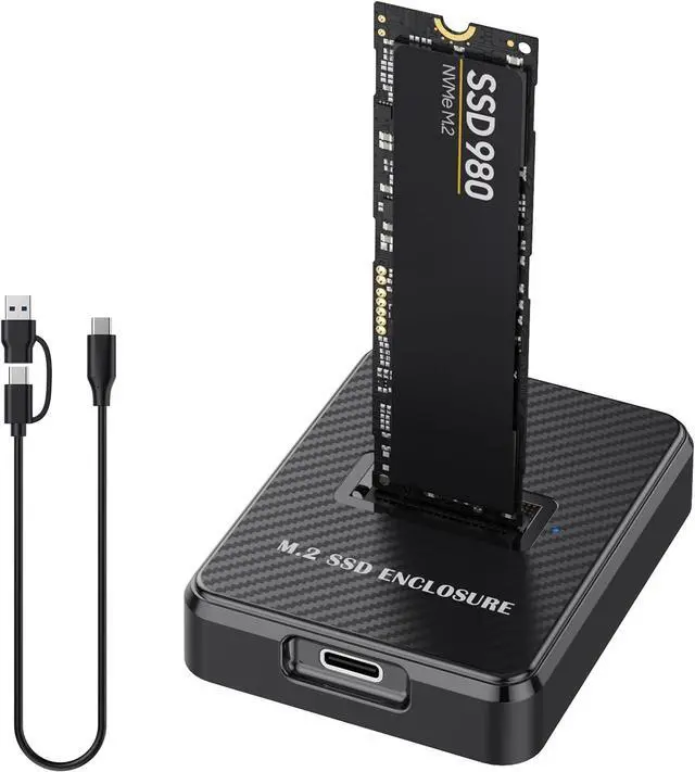 Main image of NVMe M.2 Reader/Writer, M.2 SSD to USB-A/C Reader Adapter Compatible with M.2 (M Key, B+M Key) NVMe Dock, Size for 2280 2260 2242 2230