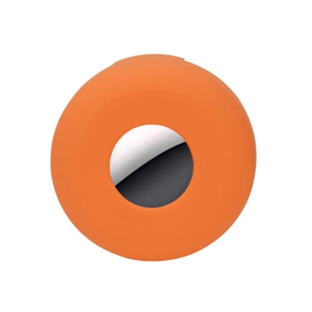 Main image of AirTag Silicone Case Holder for Apple Tracker, Pet Cat Dog Collar Anti-Lost Finder Mount Orange