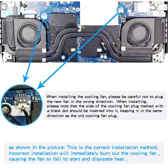Alt view image 3 of 5 - New Replacement Cooling Fans for Acer Nitro 5 N22C1 AN515-58 AN515-58-51R3 AN515-58-56CL AN515-58-52bb AN515-46 AN515-47 AN517-55 Laptop DC 12V P/N: DFSCK22D05883M FPDG DFSCL12E16486M FPDH