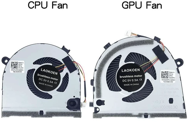 Alt view image 2 of 6 - New Replacement Cooling Fans for Dell G3-3579 G3 15 3579 Gaming Series Laptop CPU+GPU Fan One Pair P/N: 0GWMFV 0TJHF2 5V 0.5A (4-Pin 4-Wire)