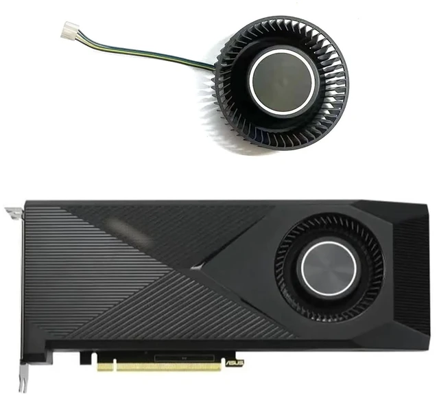 Alt view image 3 of 7 - This Cooling Fan for ASUS RTX 3070Ti 3070 3080 3090 Turbo/LHR Turbo V2 Graphics Card Version 78mm CF7525U12D 2.2A 4 Pin