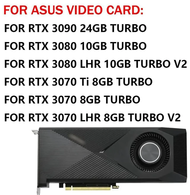 Alt view image 2 of 7 - This Cooling Fan for ASUS RTX 3070Ti 3070 3080 3090 Turbo/LHR Turbo V2 Graphics Card Version 78mm CF7525U12D 2.2A 4 Pin