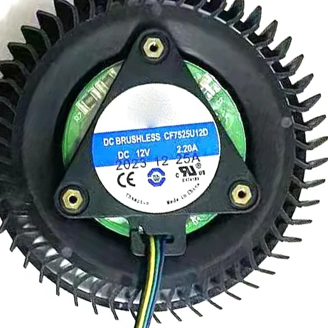 Alt view image 7 of 7 - This Cooling Fan for ASUS RTX 3070Ti 3070 3080 3090 Turbo/LHR Turbo V2 Graphics Card Version 78mm CF7525U12D 2.2A 4 Pin