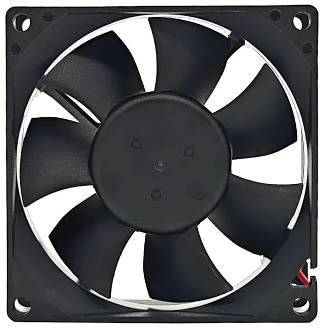 Alt view image 4 of 6 - DC 12V 0.20A 80mm x 80mm x 25mm 8025 Brushless Cooling Fan 4Pin 2Wire JHX8025S12 for PC Case, Power Supply, Inverter, Electrical Cabinet-4PCS