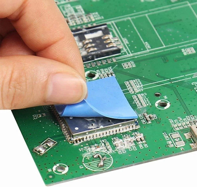 Alt view image 4 of 5 - 4 Pack Thermal Pad,100x100mm 0.5mm 1mm 1.5mm 2mm Highly Efficient Thermal Conductivity 6.0 W/mK,Heat Resistant Silicone Thermal Pads for Laptop Heatsink CPU GPU SSD IC LED Cooler