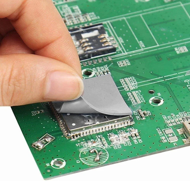 Alt view image 4 of 5 - 3 Pack Thermal Pads, 100x100mm, 0.5mm, 1mm, 1.5mm, Highly Efficient Thermal Conductivity 12.8W/mK, Heat Resistant Silicone Grease for Laptop Heatsink, CPU, GPU, SSD, IC, LED Cooler