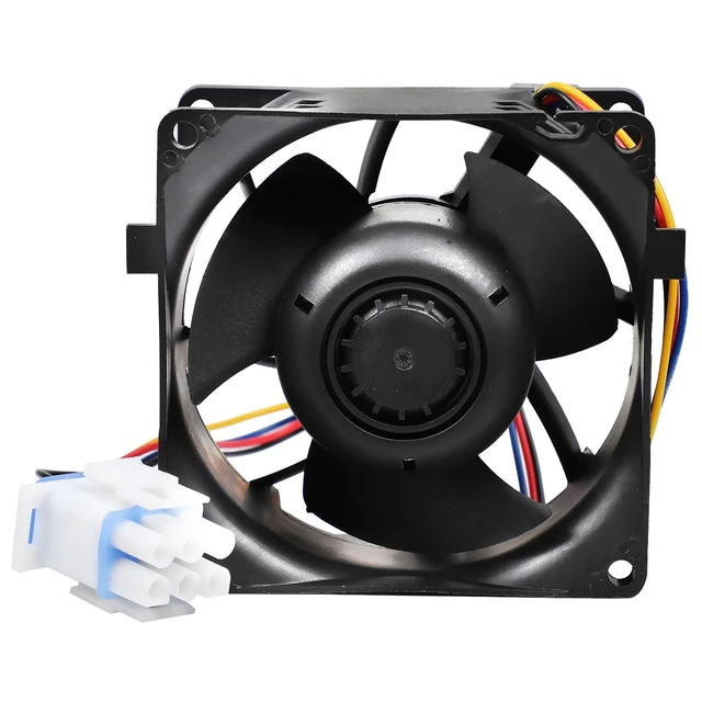 Alt view image 2 of 7 - WR60X26866 Evaporator Fan Motor for ge Refrigerator V80E14MS2A3-57A611
Replaces WR60X29099 WR60X26030 WR60X26033 WR60X10356 WR60X10357 WR60X10341, Stable operation, Low noise, DC 13.6V (3 Blades)