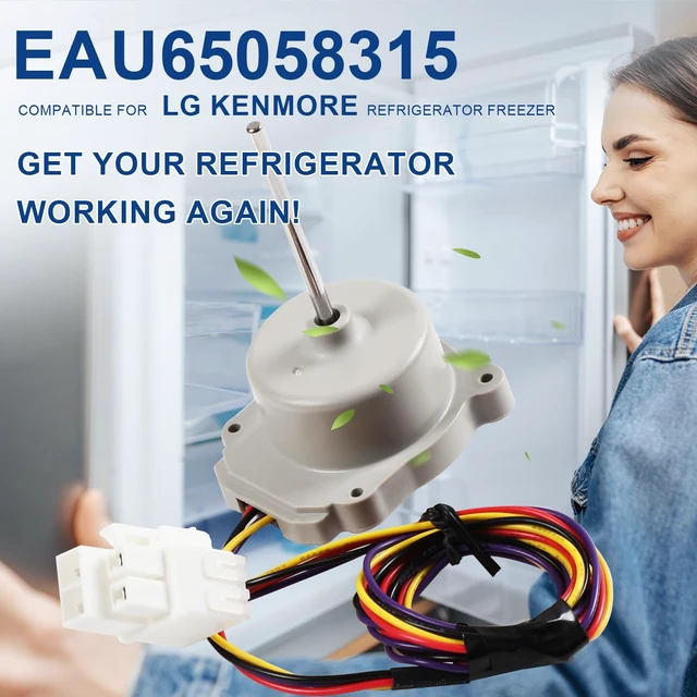 Alt view image 4 of 6 - EAU65058315 Evaporator Fan Motor for LG Kenmore Refrigerator ODM-056F-15
Replaces Fridge Part Models AP7211789 PS17308826 LFC21776ST LFCS22520S LFX25973D LFX25974ST