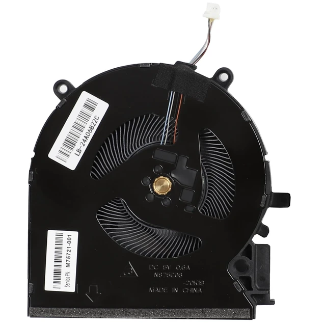 Alt view image 3 of 6 - CPU+GPU Cooling Fan for HP Victus 16-D 16-E RTX3050 (60W)
Replacement M75721-001 M75723-001 TPN-Q263 TPN-Q264 16-D0111TX 16-e0011ns NS75C06-20K19 NS75C06-20K20 DC5V 0.6A Fan