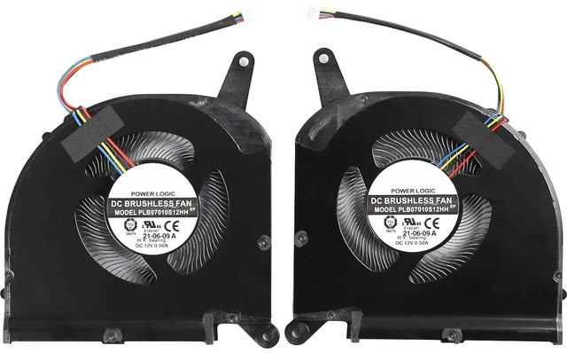 Alt view image 2 of 7 - CPU+GPU Cooling Fan for Gigabyte Aero 15 OLED SA 17 HDR XA RP75XA RP77XA
RP77 RP75W, for Aorus 15P 15G 17G KB SB WB XB YB YC KC XC RX5G RX7G FAN Replacement, P/N: PLB07010S12HH (7mm Thickness)