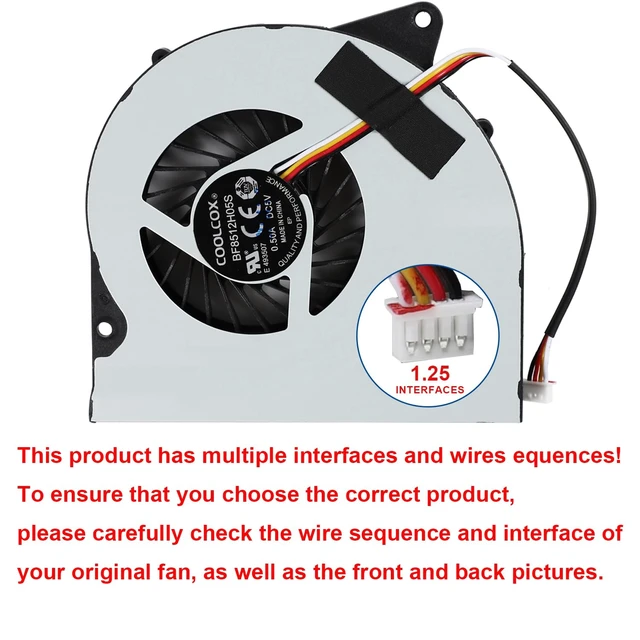Alt view image 5 of 6 - BF8512H05S CPU Cooling Fan for Ace Magician Acemagic Mini PC Computer
DC5V 0.5A 1.25 interface Blower Fan Replacement