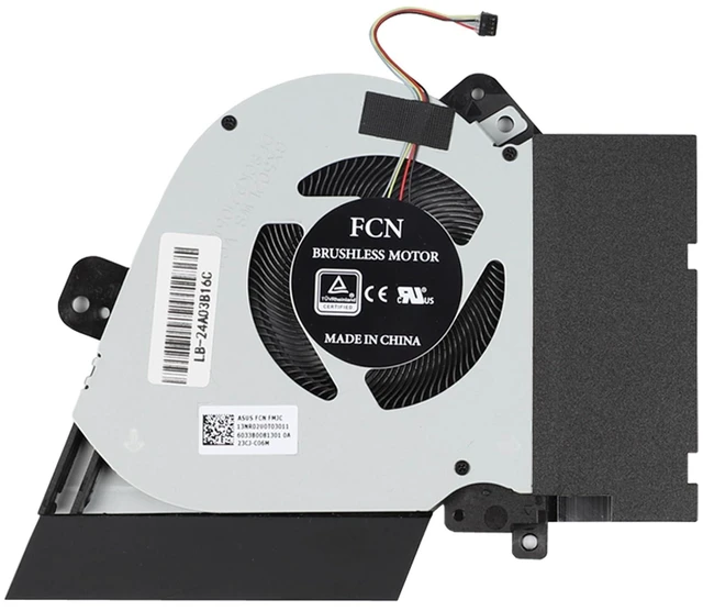 Alt view image 4 of 6 - CPU+GPU Cooling Fan for ASUS ROG Zephyrus GX502G GX502LWS GX502GW GX502GV
GX502LXS GU502GW GU502GV GU502LW GU502LV GU502LWS M15 Laptop Fan Replacement, P/N: DFS200912210T DFSCK221051821, DC12V 1A
