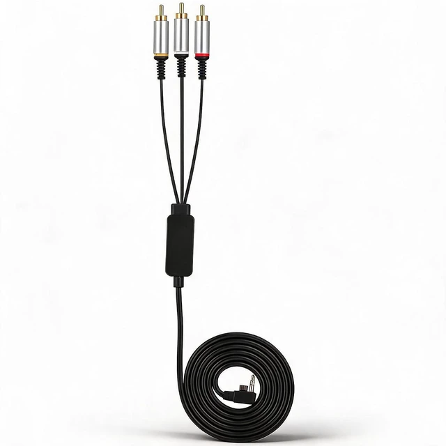 Main image of 3M Streamlined PS Game AV Wire Component TV Cord AV Cable AV Cable Audio Video Cord Video Adapter Cord Video Cable TV Cable, Component Replacement Cable for psp2000 3000