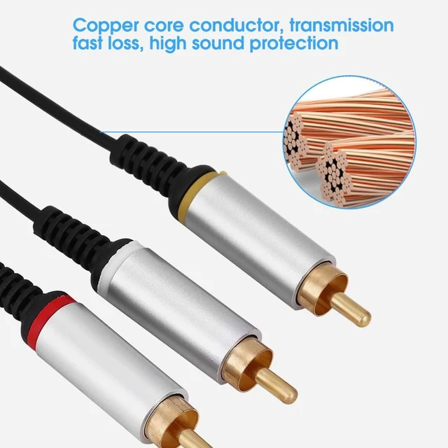 Alt view image 2 of 7 - 3M Streamlined PS Game AV Wire Component TV Cord AV Cable AV Cable Audio Video Cord Video Adapter Cord Video Cable TV Cable, Component Replacement Cable for psp2000 3000