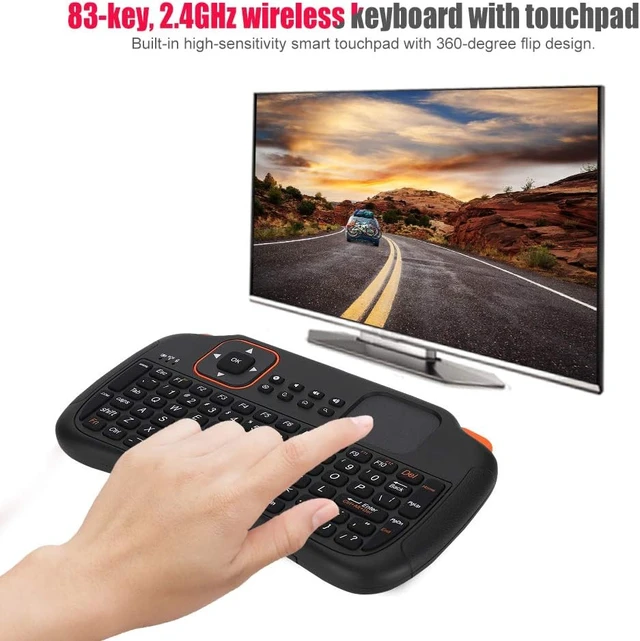 Alt view image 4 of 7 - Keypad for Android Remote Control 83-Key USB Mini Keyboard Handhold Keyboard with Touchpad