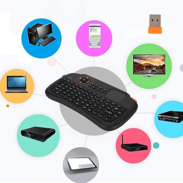 Alt view image 7 of 7 - Keypad for Android Remote Control 83-Key USB Mini Keyboard Handhold Keyboard with Touchpad