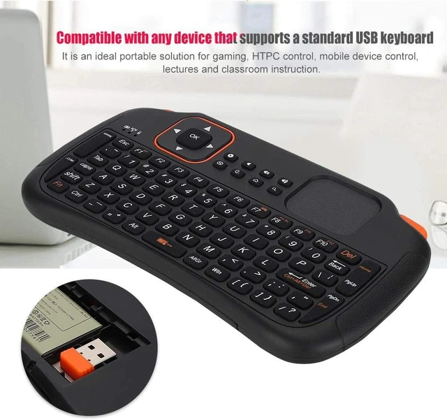 Alt view image 3 of 7 - Keypad for Android Remote Control 83-Key USB Mini Keyboard Handhold Keyboard with Touchpad