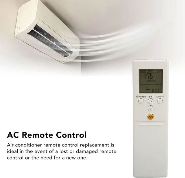 Alt view image 3 of 7 - Air Conditioner Remote Replacement for AR REF ASU12RLS3, AR REG1U ASU15RLS2, AOU12RLS3H ASU15RLF1, ASU12RLF AGU12RLF 9RLFFH