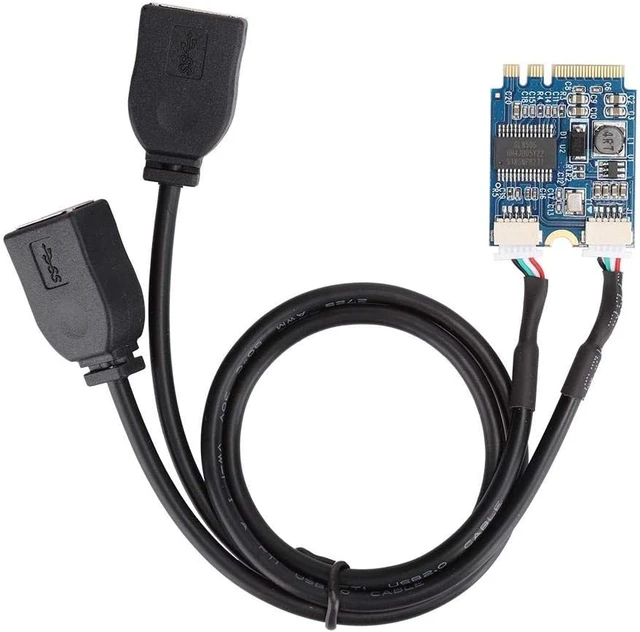 Alt view image 4 of 7 - M.2 NGFF to USB Riser Card, Key A-E to Double Port USB2.0 Interface Expansion Card, Cable Adapter, Easy to Install.