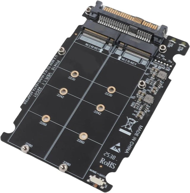 Main image of M Key to M.2 NVMe SSD Enclosure, 2.5 Inch Hard Disk Box, PCIe 4.0 x4 SATA 6G U.2 SFF8639, Easy Installation, PH416BOX