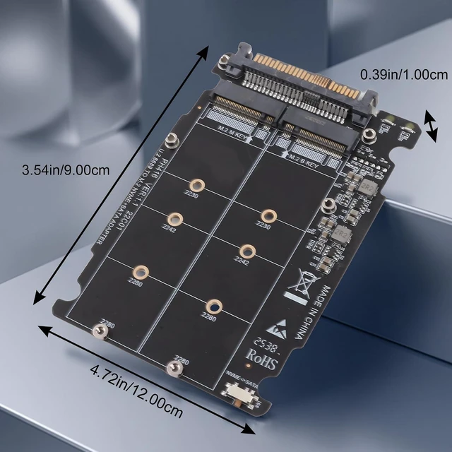 Alt view image 4 of 7 - M Key to M.2 NVMe SSD Enclosure, 2.5 Inch Hard Disk Box, PCIe 4.0 x4 SATA 6G U.2 SFF8639, Easy Installation, PH416BOX