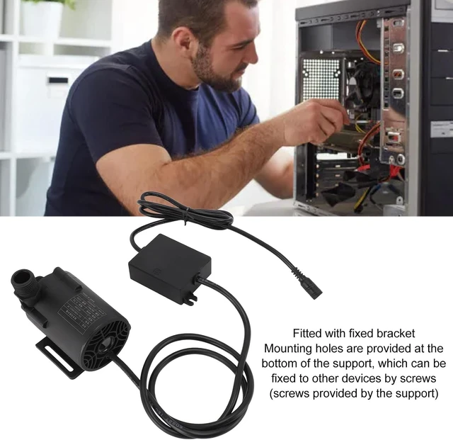 Alt view image 3 of 7 - Water Cooling Pump DC 24V 88W 30L/Min with Control Box
High Temp Resistance Pump for PC CPU Cooling, G1/2 Thread, 75.5ft Max Head, Brushless Motor