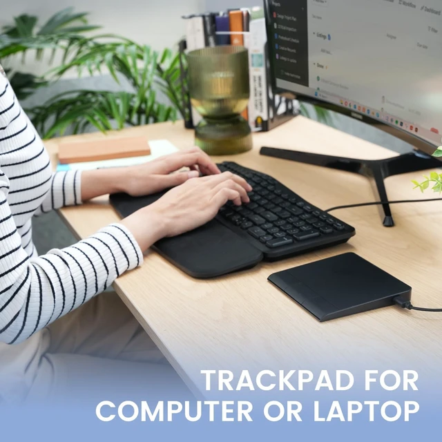 Alt view image 3 of 6 - Perixx PERIPAD-506 Wired USB Touchpad Slim Detachable Design for Desktop & Laptop 5.31x4.57x0.55 Inches Black