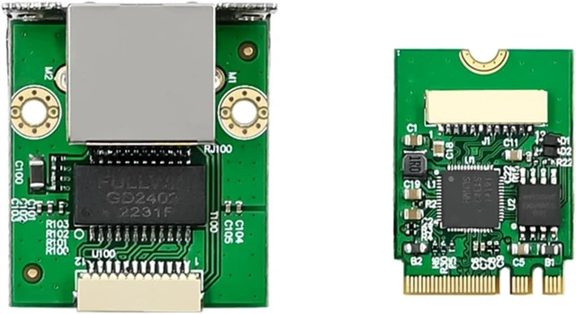 Alt view image 5 of 5 - M.2 A+E Key 2.5G Ethernet Adapter - NIC with Intel I226V Chipset Non-Screw
20cm Cable Length 2500 Mbps RJ45 Stable Connection, Compatible with OpenWRT | Windows | Linux | Server | PC | SBC
