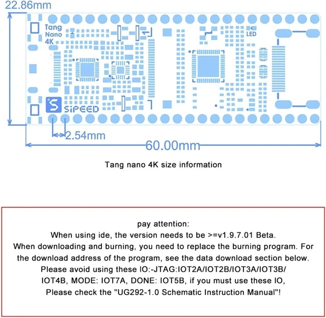 Alt view image 5 of 7 - Sipeed Tang Nano 4K FPGA Development Board GW1NSR-LV4 Chip 4608 LUT4, Onboard Type-C JTAG Interface, VGA RGB Display Support, Digital Circuit Learning Board for Electronic Project DIY (with Camera)