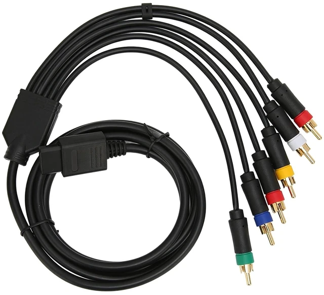 Main image of Multifunctional RGB RGBS Composite Cable Cord, High Flexibility Soft Stable Component AV Cable with 4 BNC Heads for NGC N64 SFC SNES Console Accessories