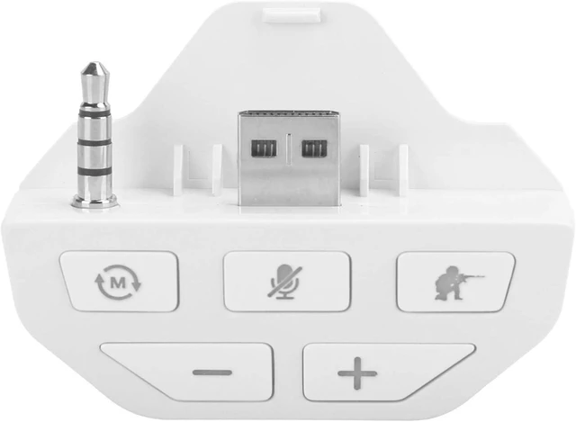 Main image of Headset Adapter Controller Audio Adapter, Headphone Converter for Xbox One Gamepad, Audio Mic Headphone Adapter Converter, with Game Control and Stereo Sound Synchronization (White)