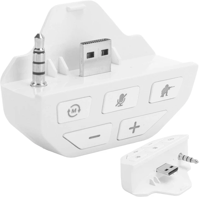Alt view image 6 of 7 - Headset Adapter Controller Audio Adapter, Headphone Converter for Xbox One Gamepad, Audio Mic Headphone Adapter Converter, with Game Control and Stereo Sound Synchronization (White)