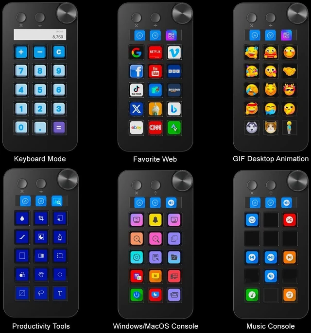 Alt view image 3 of 7 - Stream Controller Deck with 18 Customizable Macro Keys to Trigger Actions in OBS Twitch YouTube for Content Creators Stream Dock Compatible with PC & Mac N1 Black Macro Keypad